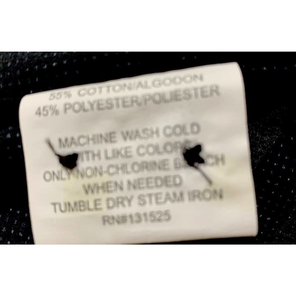 (T10) Beverly Hills Polo Club Button Up Black W/white Dots Men’s XL Long Sleeve - Picture 5 of 6